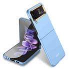 For Samsung Galaxy Z Flip4 GKK Ultra-thin Electroplating Lens Frame Phone Case(Blue) - 1