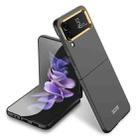 For Samsung Galaxy Z Flip4 GKK Ultra-thin Electroplating Lens Frame Phone Case(Black) - 1