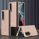 For Samsung Galaxy Z Fold4 GKK Ultra-thin Electroplating Lens Frame Phone Case(Rose Gold) - 1