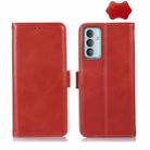 For Samsung Galaxy M13 4G Global Crazy Horse Top Layer Cowhide Leather Phone Case(Red) - 1
