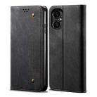 For Xiaomi M4 5G Denim Texture Casual Style Horizontal Flip Leather Case(Black) - 1