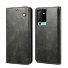 For vivo S15 Pro Oil Wax Crazy Horse Texture Leather Phone Case(Green) - 1