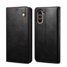 For Huawei Nova 10 4G Oil Wax Crazy Horse Texture Leather Phone Case(Black) - 1