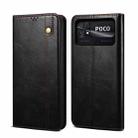 For Xiaomi Poco C40 Global Oil Wax Crazy Horse Texture Leather Phone Case(Black) - 1