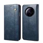 For Xiaomi 12S Ultra Oil Wax Crazy Horse Texture Leather Phone Case(Blue) - 1