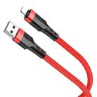 Borofone BU35 USB to 8 Pin Influence Charging Data Cable, Length:1.2m(Red) - 1