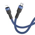 hoco U110 20W USB-C / Type-C to 8 Pin PD Charging Data Cable，Length：1.2m(Blue) - 1