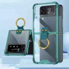 For Samsung Galaxy Z Flip4 GKK Airbag Protective Phone Case with Ring(Green) - 1