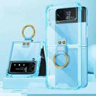 For Samsung Galaxy Z Flip4 GKK Airbag Protective Phone Case with Ring(Blue) - 1