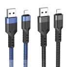 hoco U110 2.4A USB to 8 Pin Charging Data Cable，Length：1.2m(Black) - 2