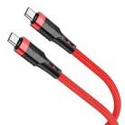 Borofone BU35 Type-C to Type-C Influence 60W Charging Data Cable, Length:1.2m(Red) - 1