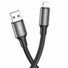 Borofone BX82 USB to 8 Pin Bountiful Charging Data Cable, Length:1m(Black) - 1