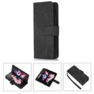 For Samsung Galaxy Z Fold4 Horizontal Flip Leather Phone Case with Pen Slot(Black) - 1