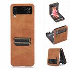 For Samsung Galaxy Z Flip4 Card Slot Leather Phone Case(Brown) - 1