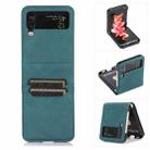 For Samsung Galaxy Z Flip4 Card Slot Leather Phone Case(Green) - 1