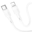 hoco X83 20W USB-C / Type-C to 8 Pin Victory PD Charging Data Cable，Length：1m(White) - 1