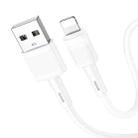 hoco X83 2.4A USB to 8 Pin Victory Charging Data Cable，Length：1m(White) - 1