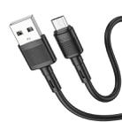 hoco X83 2.4A USB to Micro USB Victory Charging Data Cable，Length：1m(Black) - 1