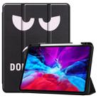 For iPad Pro 12.9 inch 2020 Painted TPU Horizontal Flip Leather Tablet Case with Holder & Sleep / Wake-up Function & Pen Slot(Big Eye) - 1