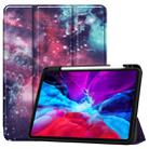 For iPad Pro 12.9 inch 2020 Painted TPU Horizontal Flip Leather Tablet Case with Holder & Sleep / Wake-up Function & Pen Slot(Milky Way Nebula) - 1