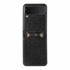 For Samsung Galaxy Z Flip4 Mandala Embossing Fold Leather Phone Case(Black) - 1