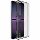 For Sony Xperia 1 IV IMAK UX-5 Series Transparent Shockproof TPU Protective Phone Case(Transparent Black) - 1