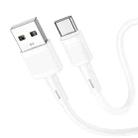 hoco X83 3A USB to USB-C / Type-C Victory Charging Data Cable，Length：1m(White) - 1