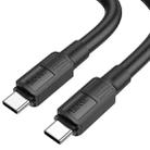 hoco X84 60W USB-C / Type-C to USB-C / Type-C Solid Charging Data Cable，Length：1m(Black) - 1