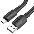 hoco X84 3A USB to USB-C / Type-C Solid Charging Data Cable，Length：1m(Black) - 1