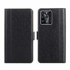 For ZTE Blabe V30 Ostrich Texture Flip Leather Phone Case(Black) - 1