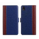 For ZTE Blade L210 Ostrich Texture Flip Leather Phone Case(Blue) - 1