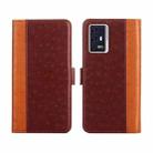 For ZTE Axon 30 Pro 5G Ostrich Texture Flip Leather Phone Case(Brown) - 1