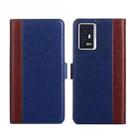 For ZTE Axon 30 Pro 5G Ostrich Texture Flip Leather Phone Case(Blue) - 1