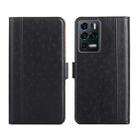 For ZTE Axon 30 Ultra 5G Ostrich Texture Flip Leather Phone Case(Black) - 1