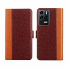 For ZTE Axon 30 Ultra 5G Ostrich Texture Flip Leather Phone Case(Brown) - 1