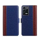 For ZTE Axon 30 Ultra 5G Ostrich Texture Flip Leather Phone Case(Blue) - 1