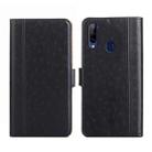 For ZTE Libero 5G Ostrich Texture Flip Leather Phone Case(Black) - 1