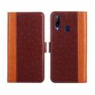 For ZTE Libero 5G Ostrich Texture Flip Leather Phone Case(Brown) - 1