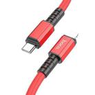 hoco X85 20W USB-C / Type-C to 8 Pin Strength PD Charging Data Cable，Length：1m(Red) - 1