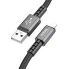 hoco X85 2.4A USB to 8 Pin Strength Charging Data Cable，Length：1m(Black) - 1