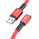 hoco X85 2.4A USB to 8 Pin Strength Charging Data Cable，Length：1m(Red) - 1