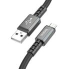 hoco X85 2.4A USB to Micro USB Strength Charging Data Cable，Length：1m(Black) - 1