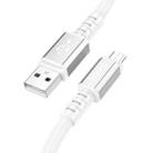 hoco X85 2.4A USB to Micro USB Strength Charging Data Cable，Length：1m(White) - 1