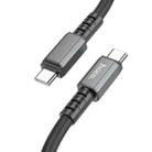 hoco X85 60W USB-C / Type-C to USB-C / Type-C Strength Charging Data Cable，Length：1m(Black) - 1