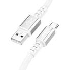 hoco X85 3A USB to USB-C / Type-C Strength Charging Data Cable，Length：1m(White) - 1