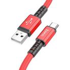 hoco X85 3A USB to USB-C / Type-C Strength Charging Data Cable，Length：1m(Red) - 1