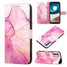 For Motorola Moto G42 PT003 Marble Pattern Flip Leather Phone Case(LS001) - 1