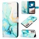 For Motorola Moto G42 PT003 Marble Pattern Flip Leather Phone Case(LS003) - 1