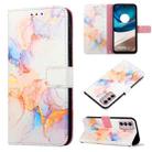 For Motorola Moto G42 PT003 Marble Pattern Flip Leather Phone Case(LS004) - 1