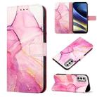 For Motorola Moto G52j 5G PT003 Marble Pattern Flip Leather Phone Case(LS001) - 1